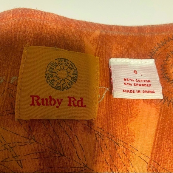 Ruby Rd. Auburn  Embroidered Print Women’s Top Size S Great Condition - Picture 4 of 7